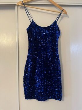 Lucy in the Sky Royal Blue Sequin Maxi Dress